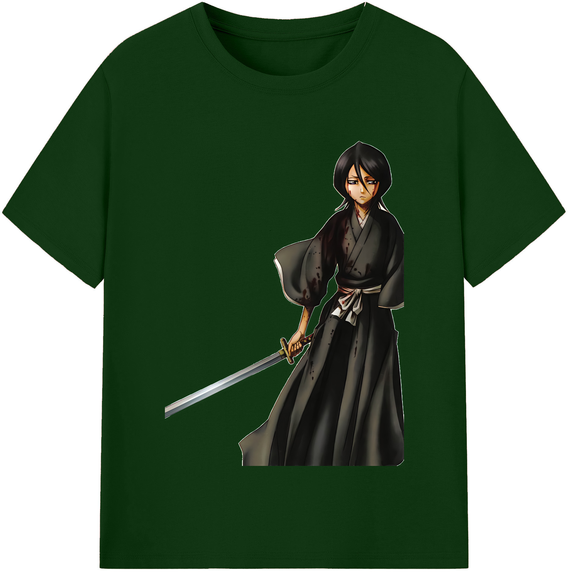 （画像用） ブリーチ 朽木ルキア BLEACH Kuchiki Rukia 綿100％半袖Tシャツ（フロントプリント）